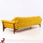 Adrian Pearsall Style Mid Century Walnut Gondola Sofa