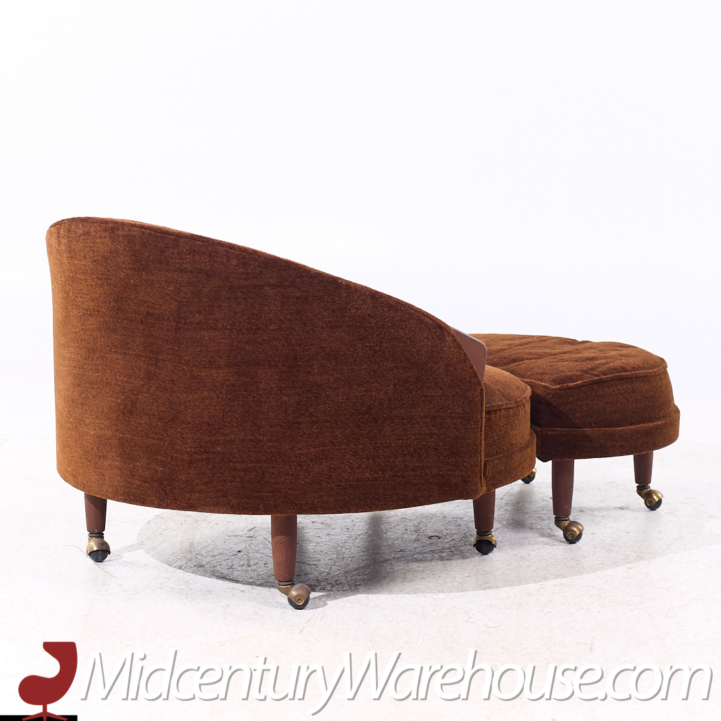 Adrian Pearsall for Craft Associates Mid Century Havana Chairs with Ottomans - Pair