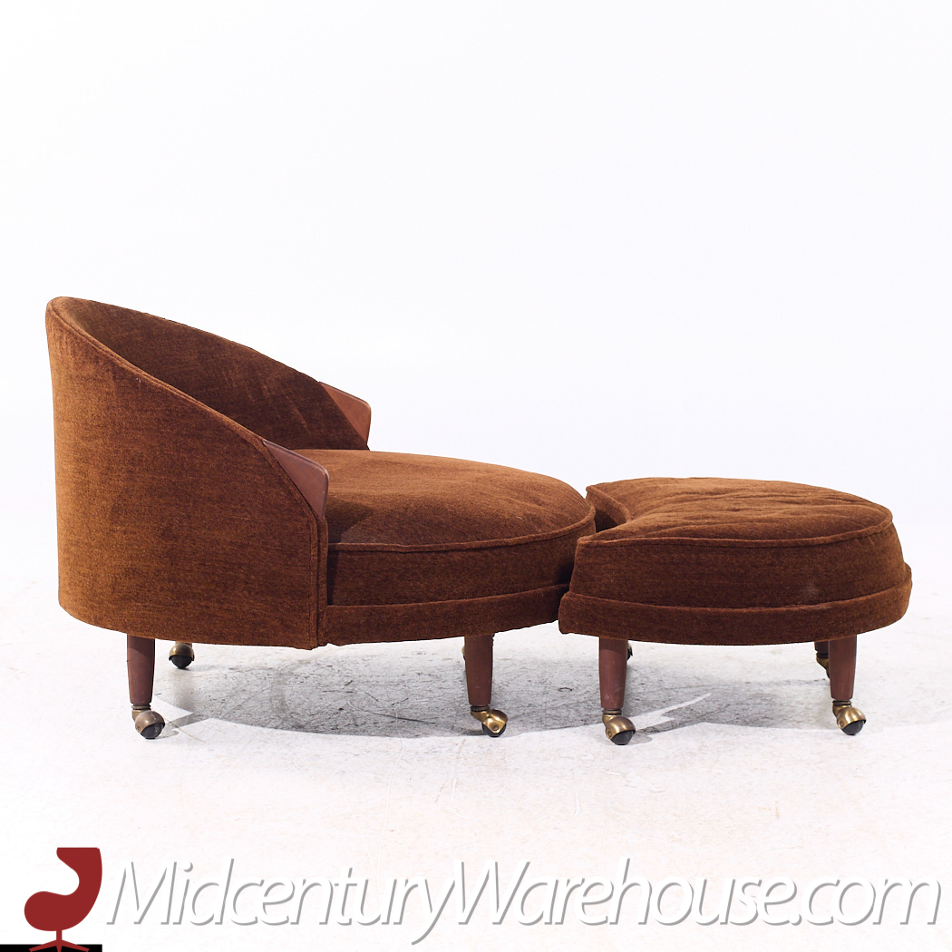 Adrian Pearsall for Craft Associates Mid Century Havana Chair with Ottoman