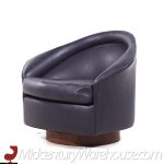 Adrian Pearsall for Craft Associates Mid Century Walnut Base Swivel Lounge Chair