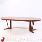 Arne Vodder Style Mid Century Danish Teak Expanding Dining Table with 2 Leaves