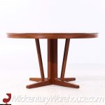 Arne Vodder Style Mid Century Danish Teak Expanding Dining Table with 2 Leaves