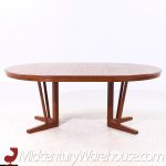 Arne Vodder Style Mid Century Danish Teak Expanding Dining Table with 2 Leaves