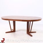 Arne Vodder Style Mid Century Danish Teak Expanding Dining Table with 2 Leaves