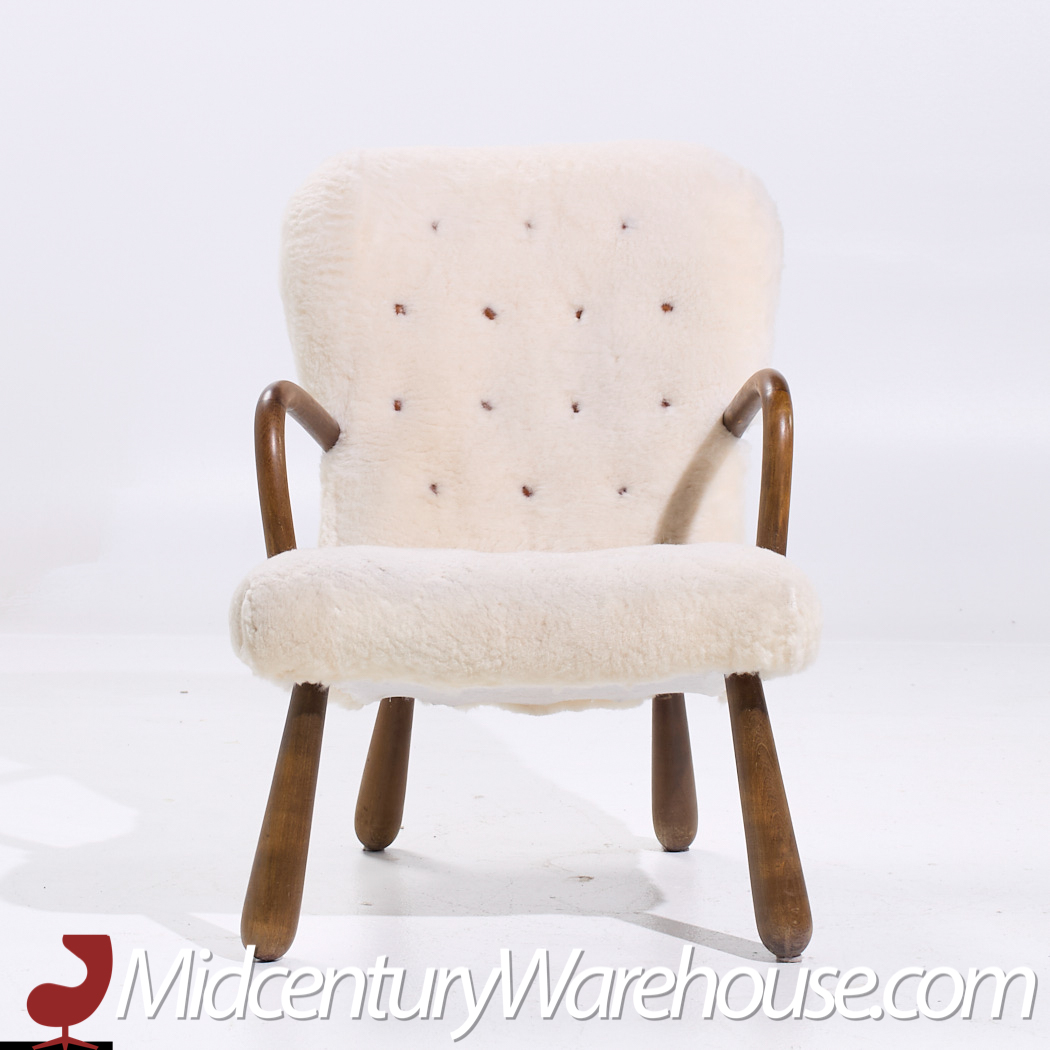 Arnold Madsen for Madsen & Schübel Mid Century Danish Clam Chair