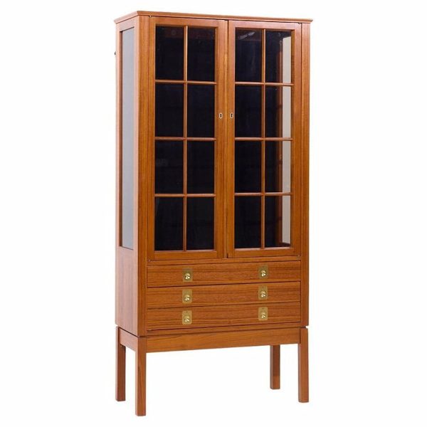 Bruksbo Mid Century Danish Teak Display Cabinet