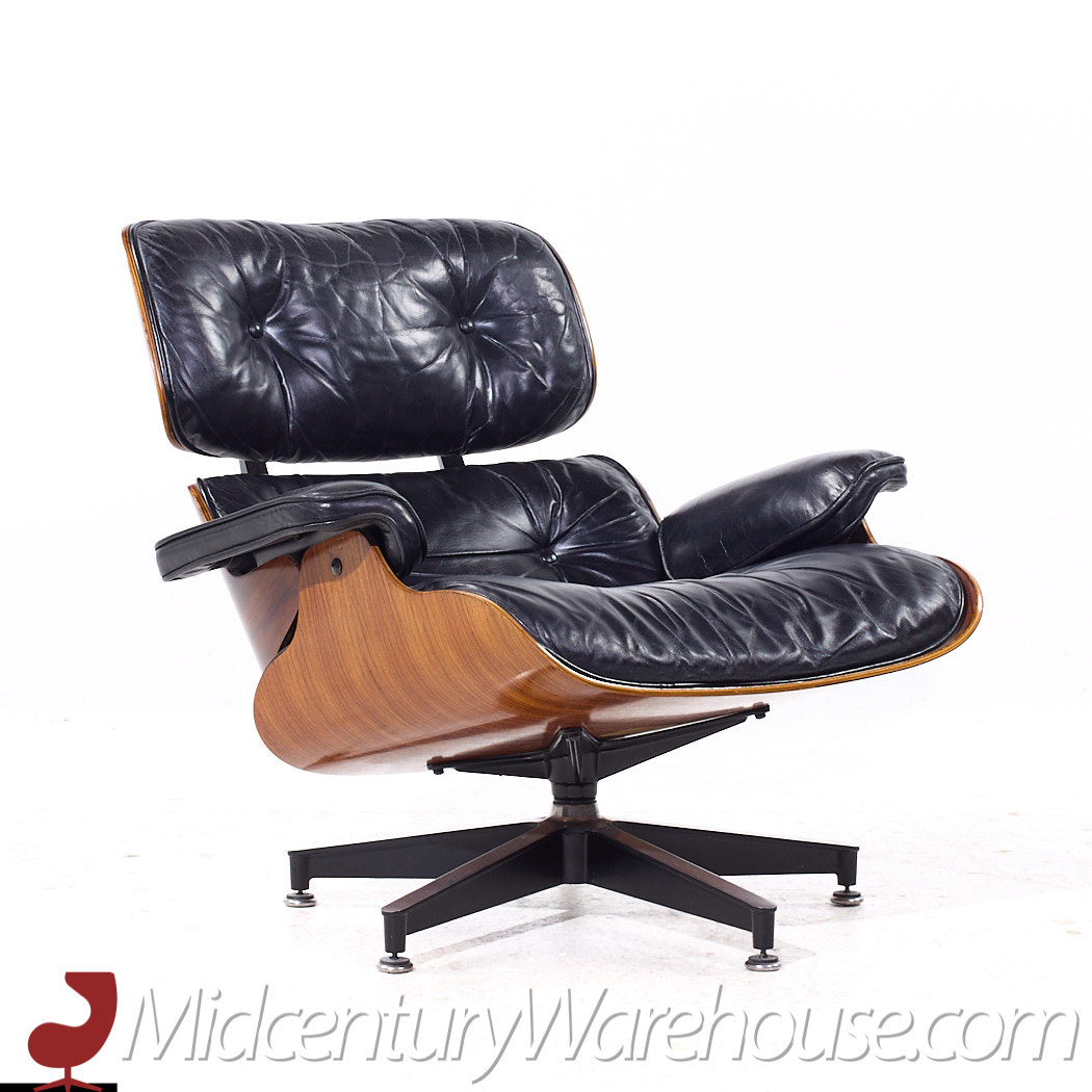 Charles and Ray Eames for Herman Miller Mid Century Rosewood Lounge Chair and Ottoman