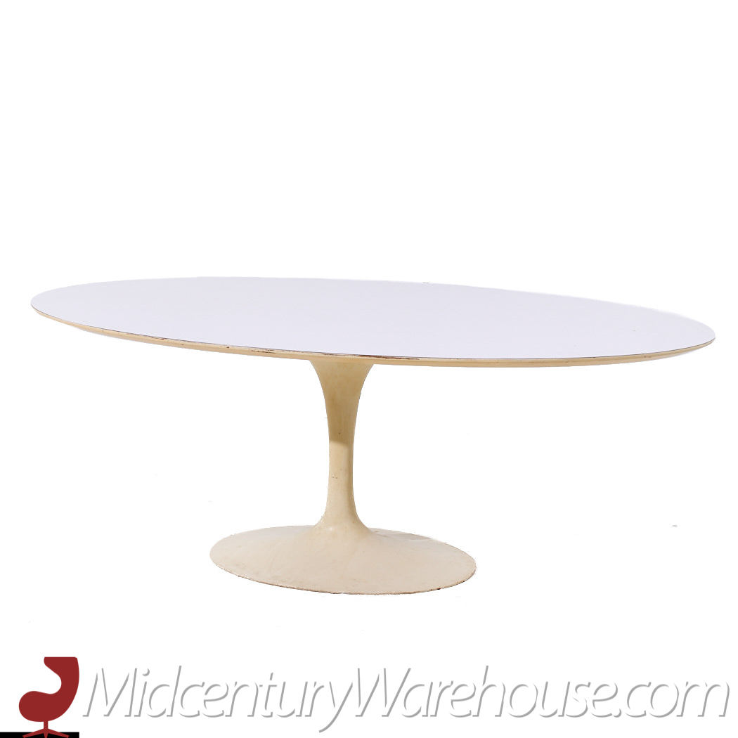 Eero Saarinen for Knoll Mid Century 78 Inch Oval Tulip Dining Table