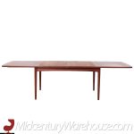 Erik Wørts Mid Century Danish Teak Expanding Dining Table with 4 Leaves