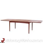 Erik Wørts Mid Century Danish Teak Expanding Dining Table with 4 Leaves