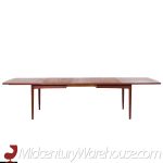 Erik Wørts Mid Century Danish Teak Expanding Dining Table with 4 Leaves