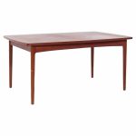 Erik Wørts Mid Century Danish Teak Expanding Dining Table with 4 Leaves