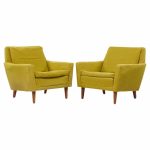 Folke Ohlsson for Dux Mid Century Danish Teak Lounge Chairs - Pair