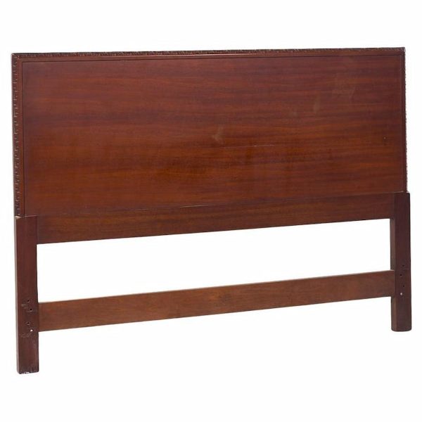 frank lloyd wright for heritage henredon 'taliesin' mid century mahogany full headboard