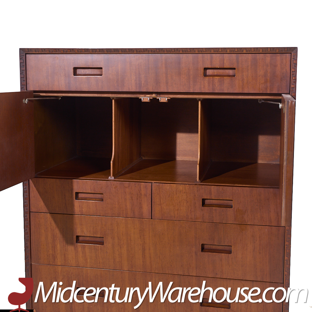 Frank Lloyd Wright for Heritage Henredon 'taliesin' Mid Century Mahogany Highboy Dresser