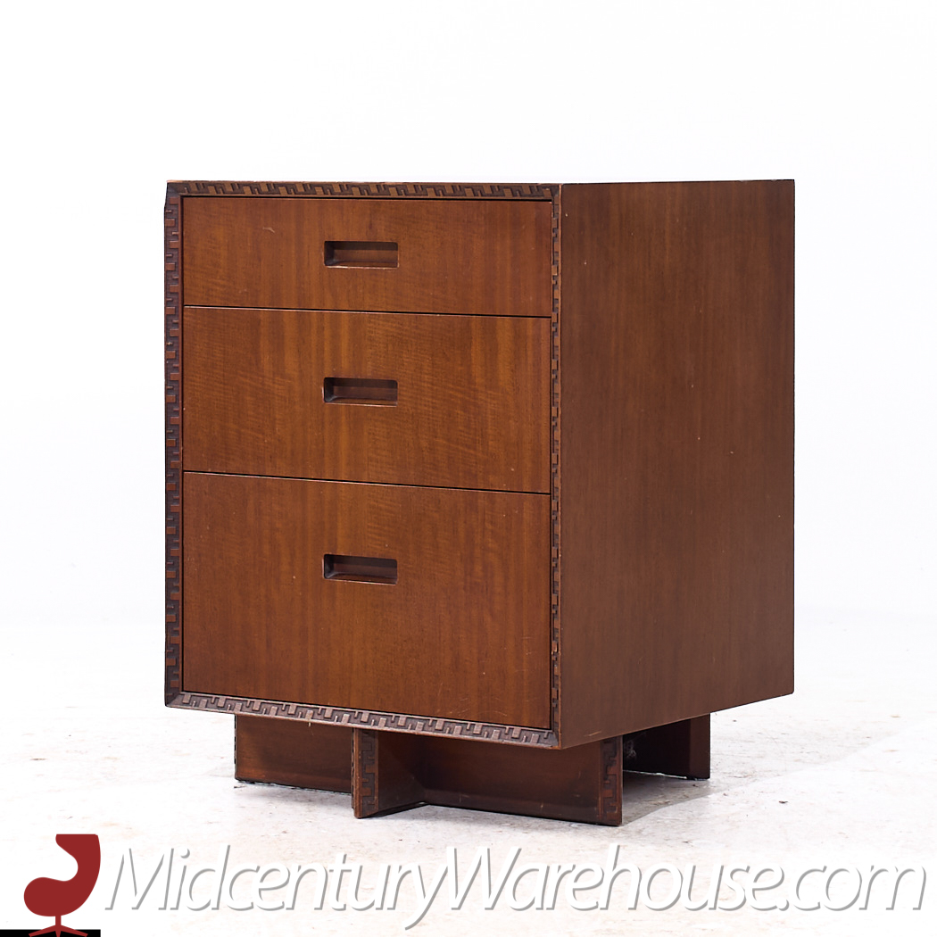 Frank Lloyd Wright for Heritage Henredon 'taliesin' Mid Century Mahogany Nightstand