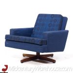 Fredrik Kayser Model 807 Mid Century Norwegian Swivel Lounge Chairs - Pair