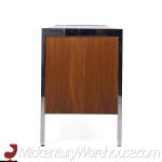 George Nelson Style Mid Century Walnut File Credenza  This Credenza Measures: 74.75 Wide X 20 Deep X 29 Inches High