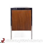 George Nelson Style Mid Century Walnut File Credenza  This Credenza Measures: 74.75 Wide X 20 Deep X 29 Inches High