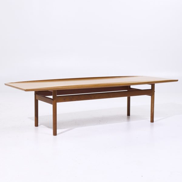 Grete Jalk for Poul Jeppesen Mid Century Danish Teak Surfboard Coffee Table