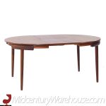 Hans Olsen for Frem Rojle Mid Century Expanding Teak Dining Table with 4 Nesting Chairs