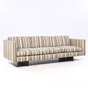 harvey probber mid century sled leg sofa