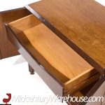 Helen Hobey Baker Mid Century Walnut and Burlwood Nightstands - Pair