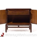 Helen Hobey Baker Mid Century Walnut and Burlwood Nightstands - Pair