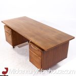 Jens Risom Mid Century Walnut and Cane Executive Desk