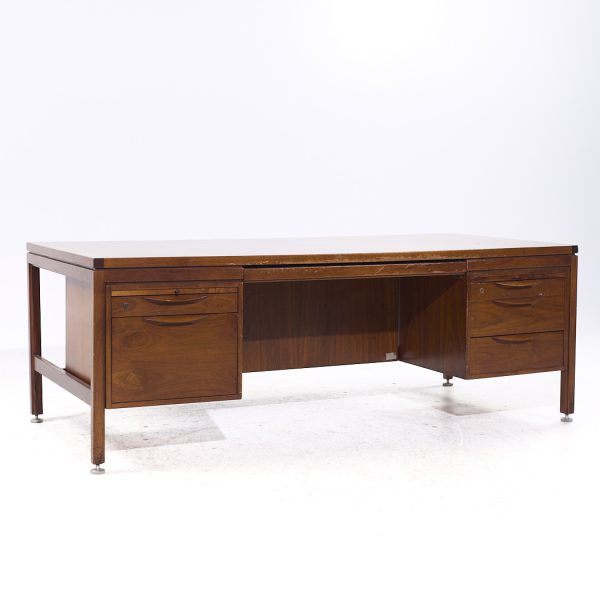 Jens Risom Mid Century Walnut Executive Desk