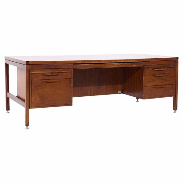 Jens Risom Mid Century Walnut Executive Desk