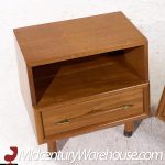 John Keal for Brown Saltman Mid Century Bleached Mahogany Nightstands - Pair