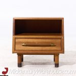 John Keal for Brown Saltman Mid Century Bleached Mahogany Nightstands - Pair