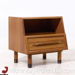 John Keal for Brown Saltman Mid Century Bleached Mahogany Nightstands - Pair