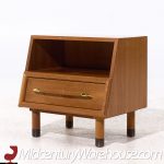 John Keal for Brown Saltman Mid Century Bleached Mahogany Nightstands - Pair