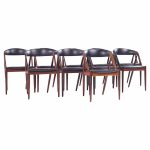 Kai Kristiansen Mid Century Danish Rosewood Dining Chairs - Set of 10
