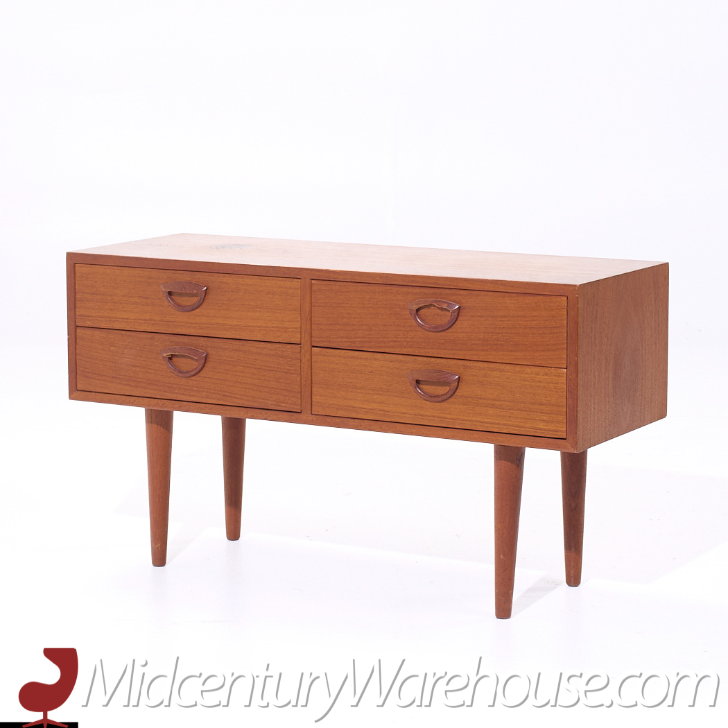 Kai Kristiansen for Fm Møbler Mid Century Small Teak Chest Dresser