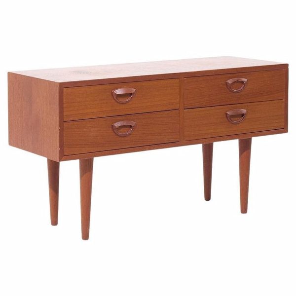 kai kristiansen for fm møbler mid century small teak chest dresser