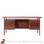 Kai Kristiansen for Fm Møbler Model Fm60 Mid Century Danish Teak Floating Desk