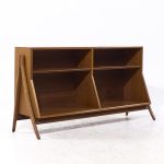 Kipp Stewart for Drexel Declaration Mid Century Walnut Bookcase Shelf