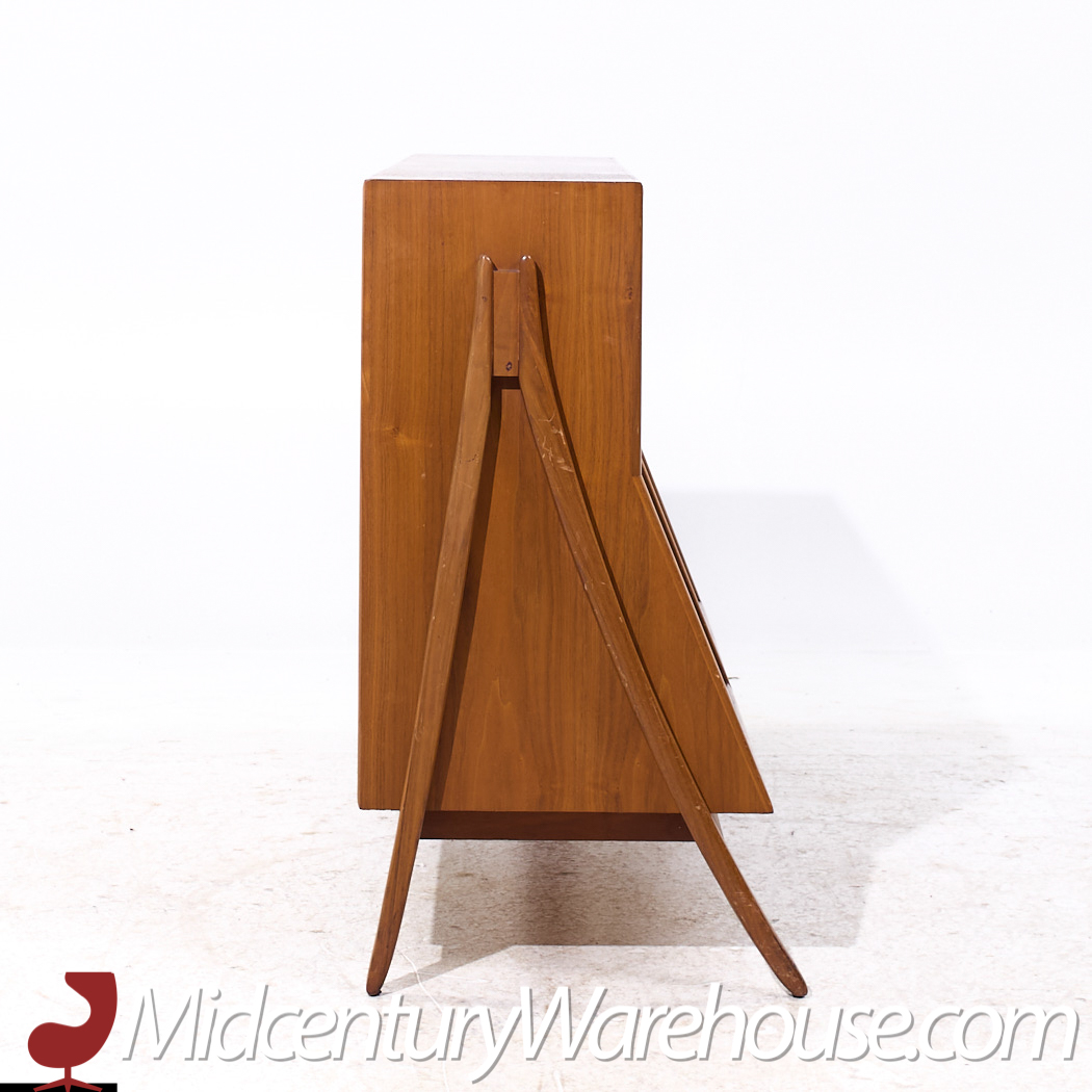 Kipp Stewart for Drexel Declaration Mid Century Walnut Bookcase Shelf