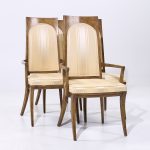 Mastercraft Mid Century Burlwood Dining Chairs - Set of 4