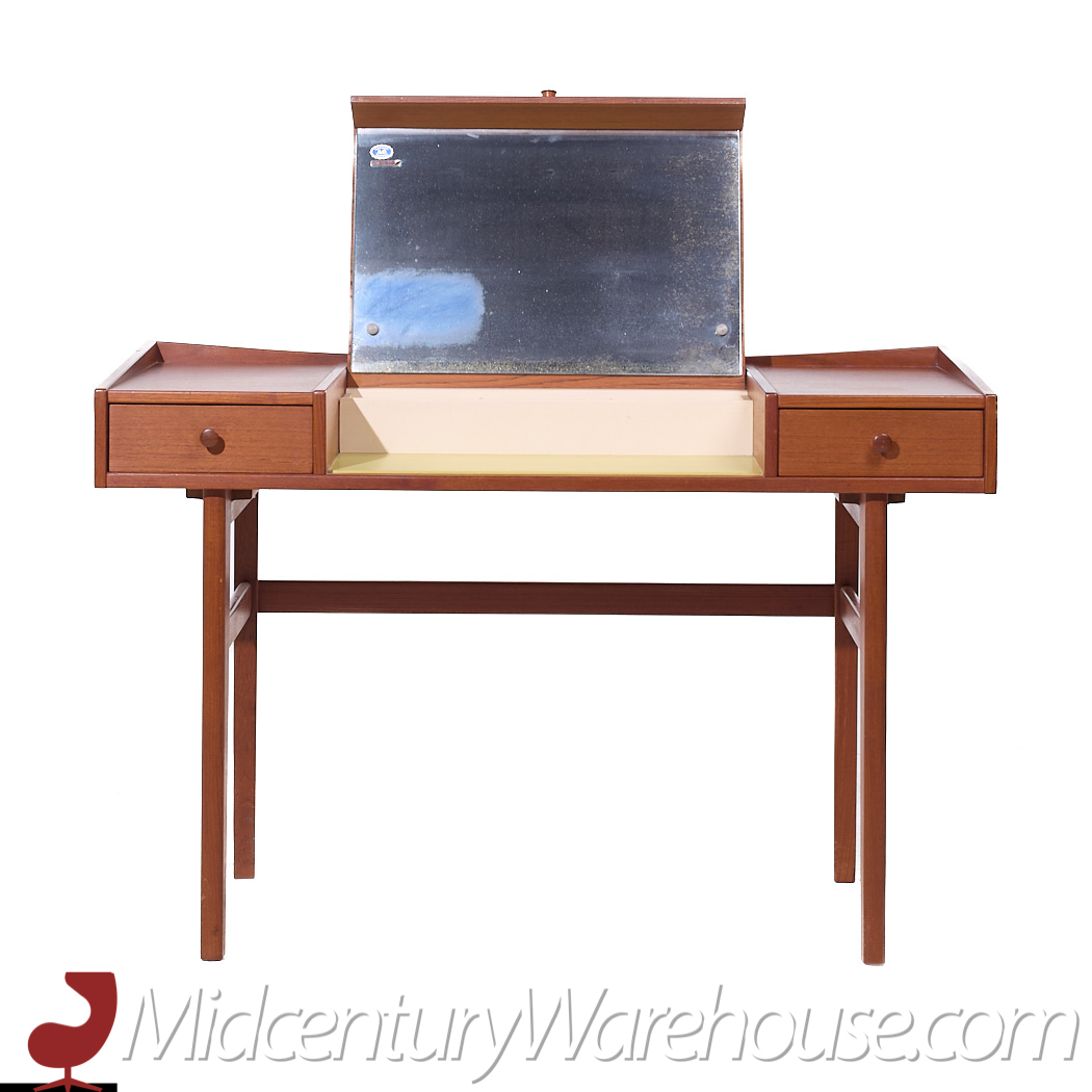 Mid Century Danish Teak Vanity Desk