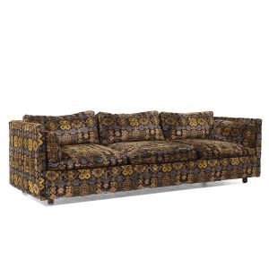 milo baughman style directional mid century sofa