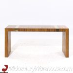 Milo Baughman for Thayer Coggin Mid Century Rosewood and Brass Console Table