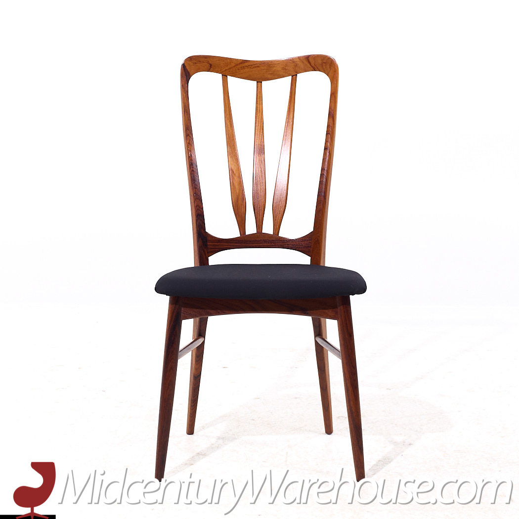 Niels Koefoed for Koefoeds Hornslet Ingrid Mid Century Danish Dining Chairs - Set of 8