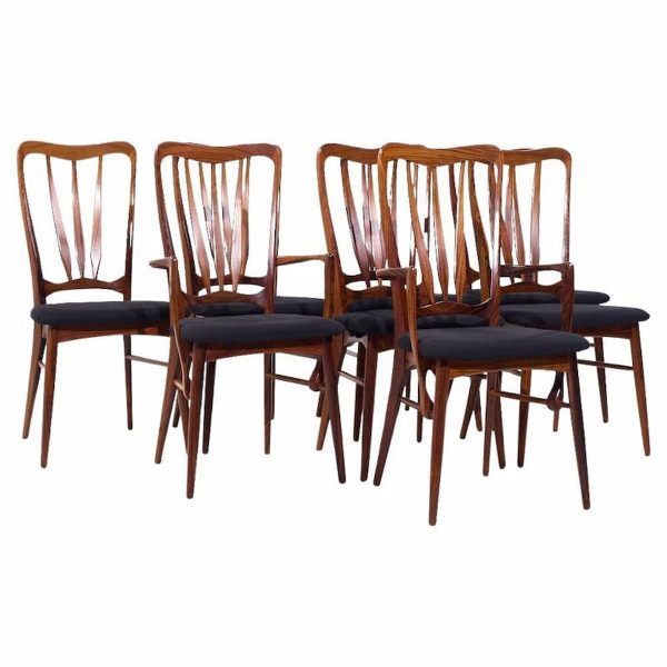 Niels Koefoed for Koefoeds Hornslet Ingrid Mid Century Danish Dining Chairs - Set of 8