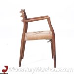 Niels Moller Model 62 Mid Century Danish Teak Captains Chairs - Pair