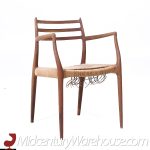 Niels Moller Model 62 Mid Century Danish Teak Captains Chairs - Pair