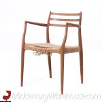 Niels Moller Model 62 Mid Century Danish Teak Captains Chairs - Pair